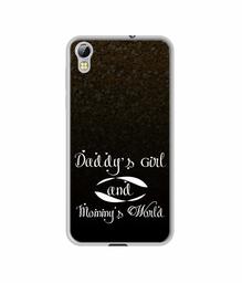 Amazon Brand - Solimo Designer Daddy's Girl and Mummy World UV Printed Soft Back Case Mobile Cover for Techno i3