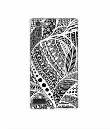 Amazon Brand - Solimo Designer Random White Pattern 3D Printed Hard Back Case Mobile Cover for Oppo Neo 7