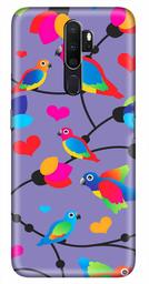 Amazon Brand - Solimo Designer Birds Patterns Design 3D Printed Hard Back Case Mobile Cover for Oppo A9 (2020)