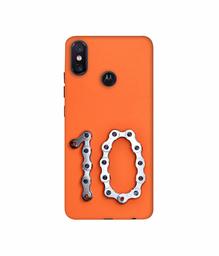 Amazon Brand - Solimo Designer Number Ten 3D Printed Hard Back Case Mobile Cover for Motorola One Power