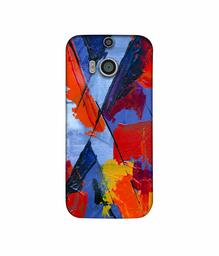 Amazon Brand - Solimo Designer X Multicolor Texture 3D Printed Hard Back Case Mobile Cover for HTC One M8