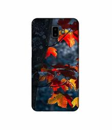 Amazon Brand - Solimo Designer Autumn Leaf 3D Printed Hard Back Case Mobile Cover for Samsung Galaxy J6 Plus