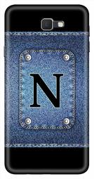 Amazon Brand - Solimo Designer Button Jeans Alphabet-N 3D Printed Hard Back Case Mobile Cover for Samsung Galaxy J7 Prime