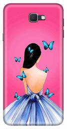 Amazon Brand - Solimo Designer Girl Butterfly Design 3D Printed Hard Back Case Mobile Cover for Samsung Galaxy J7 Prime