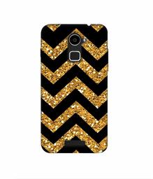 Amazon Brand - Solimo Designer Golden Zik Zak Pattern 3D Printed Hard Back Case Mobile Cover for Coolpad Note 3 Lite