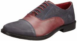 Amazon Brand - Symbol Men's Navy Leather Formal Shoes - 8 UK (AZ-WS-259A)