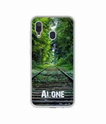 Amazon Brand - Solimo Designer Alone UV Printed Soft Back Case Mobile Cover for Samsung Galaxy A30