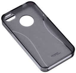 AmazonBasics Protective TPU Case with Screen Protector for iPhone 4 and iPhone 4S - Smoke