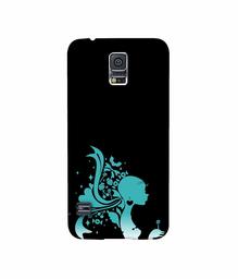 Amazon Brand - Solimo Designer Lady Vector N 3D Printed Hard Back Case Mobile Cover for Samsung Galaxy S5 i9600