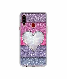 Amazon Brand - Solimo Designer Stone Heart UV Printed Soft Back Case Mobile Cover for Samsung Galaxy A20s