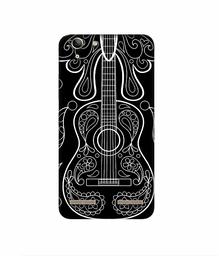 Amazon Brand - Solimo Designer White Gitar On Black 3D Printed Hard Back Case Mobile Cover for Lenovo Vibe K5 Plus