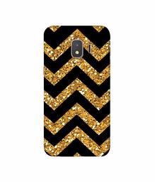 Amazon Brand - Solimo Designer Golden Zik Zak Pattern 3D Printed Hard Back Case Mobile Cover for Samsung Galaxy J2 Core