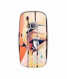 Amazon Brand - Solimo Designer Potrat On Wood 3D Printed Hard Back Case Mobile Cover for Nokia 3310