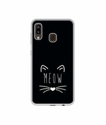 Amazon Brand - Solimo Designer Meow UV Printed Soft Back Case Mobile Cover for Samsung Galaxy A20