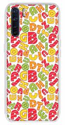 Amazon Brand - Solimo Designer Multicolor Alphabet Pattern Design Printed Soft Back Case Mobile Cover for Oppo F15