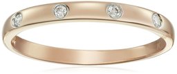 Ring 10 Karat Gold Diamant,rose