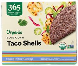 365 Everyday Value, Organic Taco Shells, Blue Corn, 12 ct