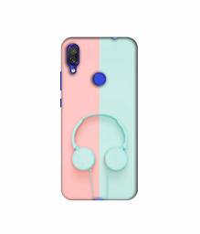 Amazon Brand - Solimo Designer Head Phone 3D Printed Hard Back Case Mobile Cover for Xiaomi Redmi Note 7 Pro