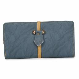 Nia & Nicole Women's Wallet (Blue, Beige)