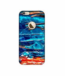 Amazon Brand - Solimo Designer Blue Oil Color 3D Printed Hard Back Case Mobile Cover for Apple iPhone 6 / 6S (Logo Cut)