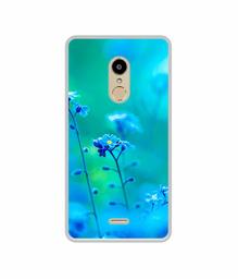 Amazon Brand - Solimo Designer Blue Flower UV Printed Soft Back Case Mobile Cover for Lyf Water 7