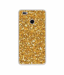 Amazon Brand - Solimo Designer Golden Sparkle UV Printed Soft Back Case Mobile Cover for Gionee M7 Power