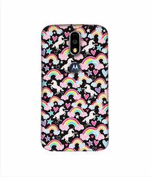 Amazon Brand - Solimo Designer Unicorn Texture 3D Printed Hard Back Case Mobile Cover for Motorola Moto G4 Plus (with Logo Cut)