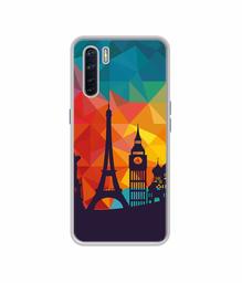 Amazon Brand - Solimo Designer Colored Paris UV Printed Soft Back Case Mobile Cover for Oppo F15