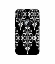 Amazon Brand - Solimo Designer Pattern Design 3D Printed Hard Back Case Mobile Cover for Apple iPhone X (Logo Cut)