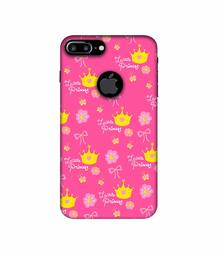 Amazon Brand - Solimo Designer Little Princess Pattern 3D Printed Hard Back Case Mobile Cover for Apple iPhone 7 Plus (Logo Cut)