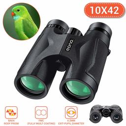 Eono by Amazon - 10x42 Standard Binoculars | BAK4 FMC Binoculars for Adults, Compact and Lightweight, for Wildlife Hunting Bird Watching Concert,with Case and Strap…