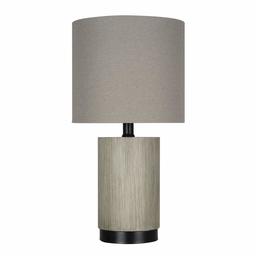 Amazon Brand – Rivet Scandinavian Real Wood Table Lamp with Faux Marble Base, LED Bulb Included, 17.5