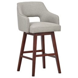 Amazon Brand – Rivet Malida Mid-Century Modern Open Back Swivel Kitchen Bar Stool, 41