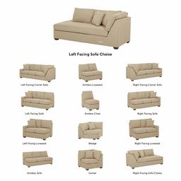 Amazon Brand – Stone & Beam Bagley Sectional Component, Left-Facing Sofa Chaise, Fabric, 41