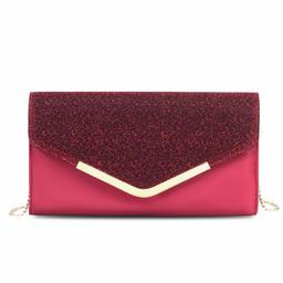 WindTook Evening Bags for Women,Envolope Evening Purses and Handbags,Clutch Crossbody bags,Classic Wedding Party Shoulder Bags Red