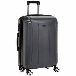 Amazon Brand - Solimo 68.5 cm Hardsided Luggage with TSA Lock, Grey