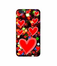 Amazon Brand - Solimo Designer Heart Texture on Glitters 3D Printed Hard Back Case Mobile Cover for Oppo A71