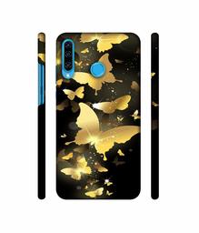 Amazon Brand - Solimo Designer Golden Butterfly Pattern 3D Printed Hard Back Case Mobile Cover for Huawei P30 Lite