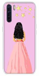 Amazon Brand - Solimo Designer Multicolor Girl Star Design Printed Soft Back Case Mobile Cover for Oppo F15