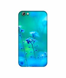 Amazon Brand - Solimo Designer Blue Flower UV Printed Soft Back Case Mobile Cover for Oppo F3 Plus