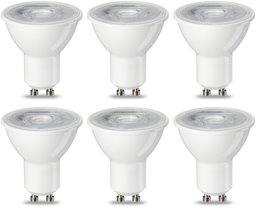 AmazonBasics LED GU10 Spotlight Bulb, 4.7W (Equivalent to 50W), Warm White- Pack of 6