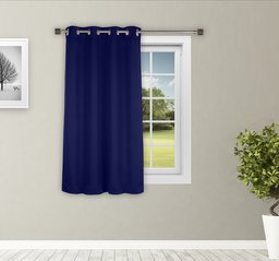 Amazon Brand - Solimo Room Darkening Blackout Window Curtain, 5 Feet - Set of 1 (Blue)