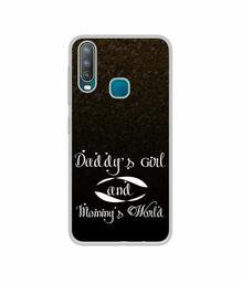 Amazon Brand - Solimo Designer Daddy's Girl and Mummy World UV Printed Soft Back Case Mobile Cover for Vivo U10