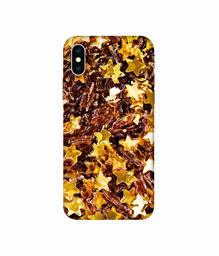 Amazon Brand - Solimo Designer Golden Stars 3D Printed Hard Back Case Mobile Cover for Apple iPhone Xs Max