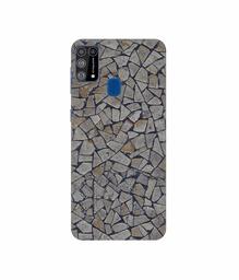 Amazon Brand - Solimo Designer Marble Pices 3D Printed Hard Back Case Mobile Cover for Samsung Galaxy M31