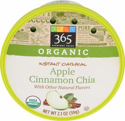 365 Everyday Value, Organic Instant Oatmeal, Apple Cinnamon Chia, 2.1 oz