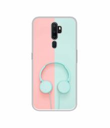 Amazon Brand - Solimo Designer Head Phone UV Printed Soft Back Case Mobile Cover for Oppo A5 (2020)