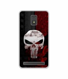 Amazon Brand - Solimo Designer Punisher Skull UV Printed Soft Back Case Mobile Cover for Lenovo A6600