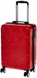 AmazonBasics Pyramid Hardside Carry-On Luggage Spinner Suitcase with TSA Lock - 22 Inch, Red