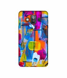 Amazon Brand - Solimo Designer Multicolor Box Texture 3D Printed Hard Back Case Mobile Cover for Samsung Galaxy J7 Duo